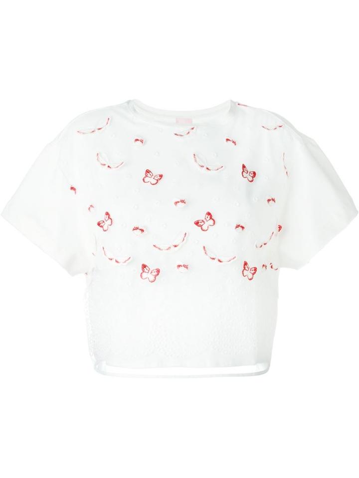 Giamba Embroidered Butterfly T-shirt