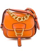 Miu Miu - Buckle Shoulder Bag - Women - Calf Leather - One Size, Women's, Yellow/orange, Calf Leather