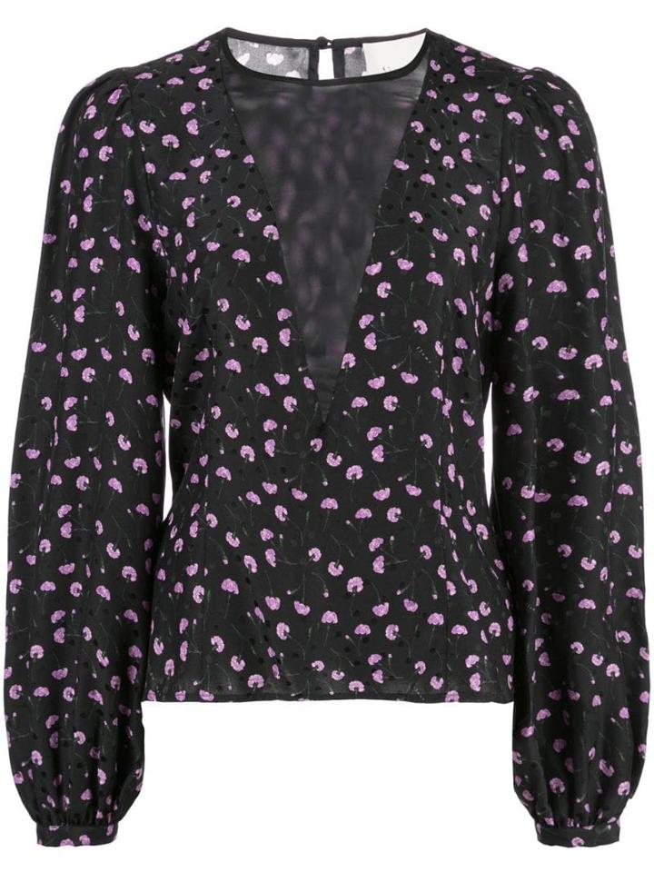 Fleur Du Mal Carnation Contour Blouse - Black