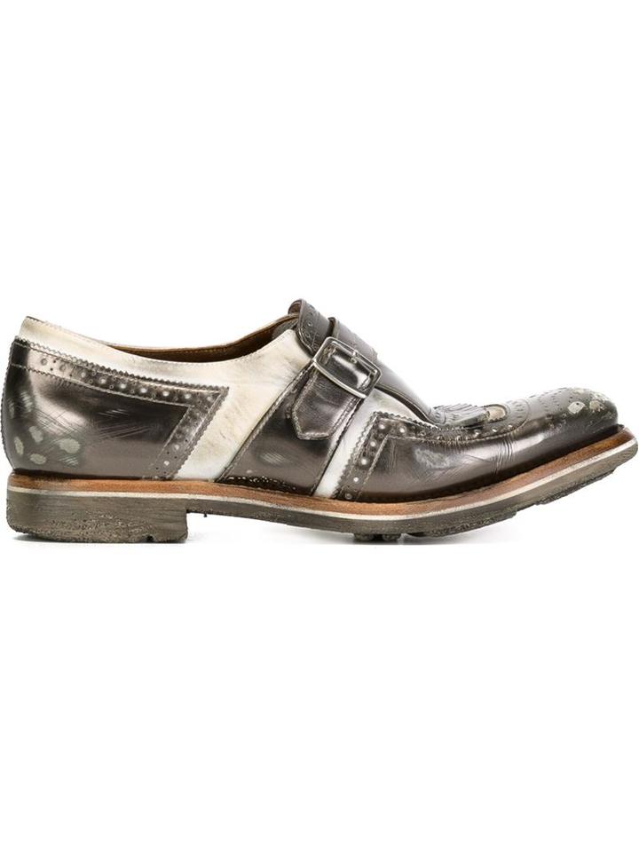 Church S Fringed Monk Shoes, Women's, Size: 40, Grey, Leather/rubber