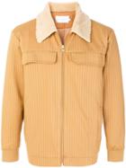 Drôle De Monsieur Teddy Stripy Jacket - Yellow & Orange
