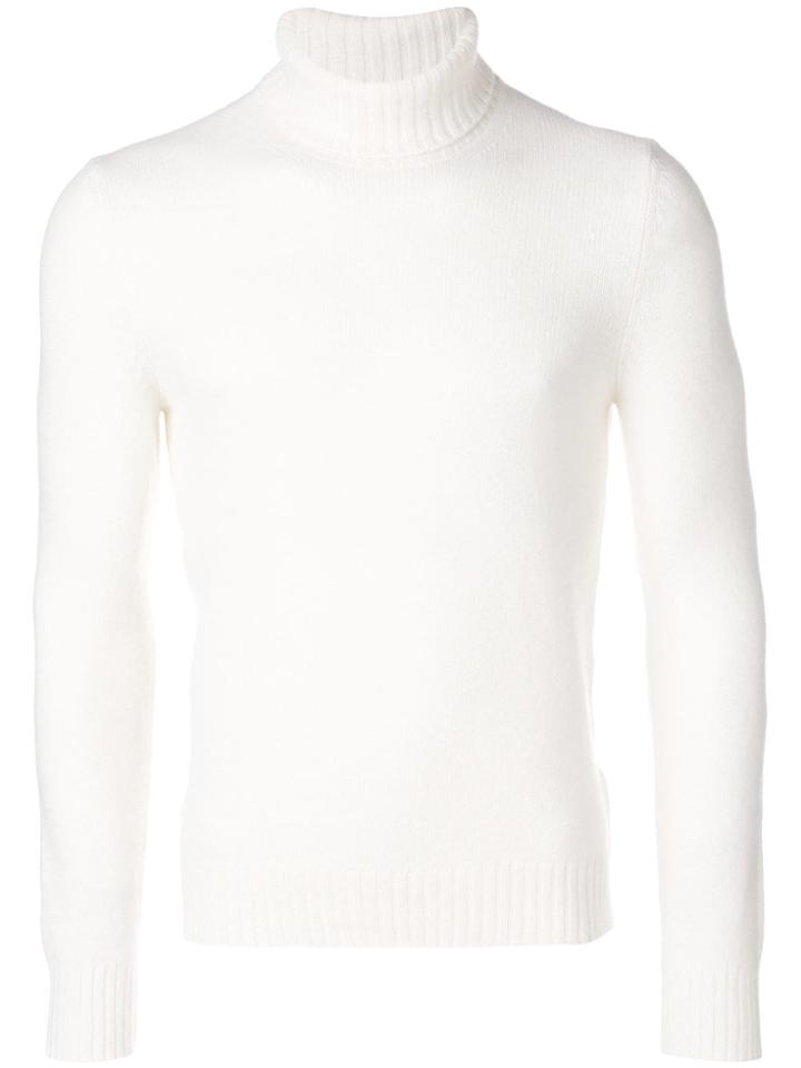 La Fileria For D'aniello Ribbed Turtle Neck Jumper - Nude & Neutrals