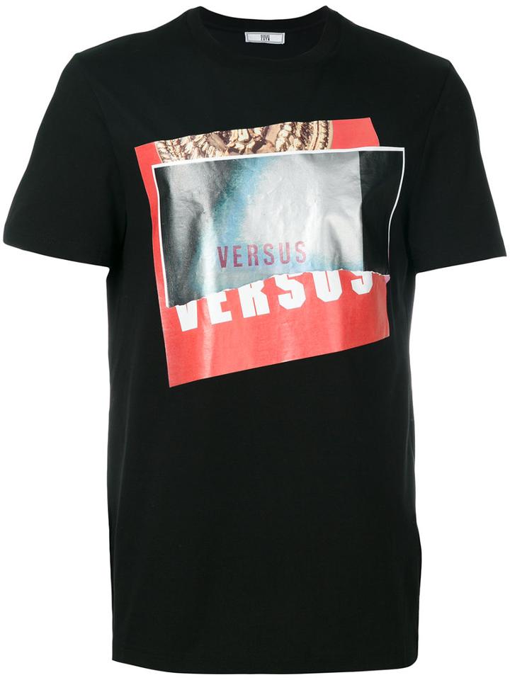 Versus - Branded Printed T-shirt - Men - Cotton - L, Black, Cotton