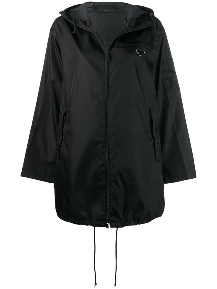Prada Technical Waterproof Parka - Black