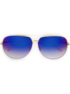 Dita Eyewear Aviator Gradient Sunglasses, Adult Unisex, Grey, Metal (other)/18kt Gold
