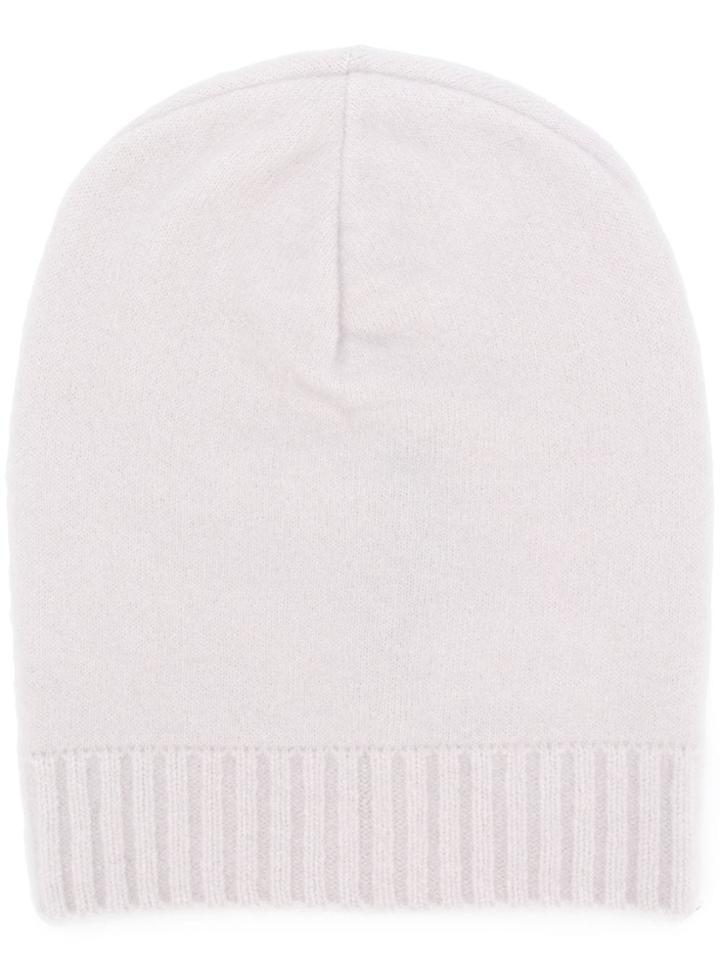 Laneus Ribbed Hem Beanie - Grey