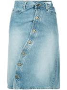 Facetasm Twisted Denim Skirt - Blue