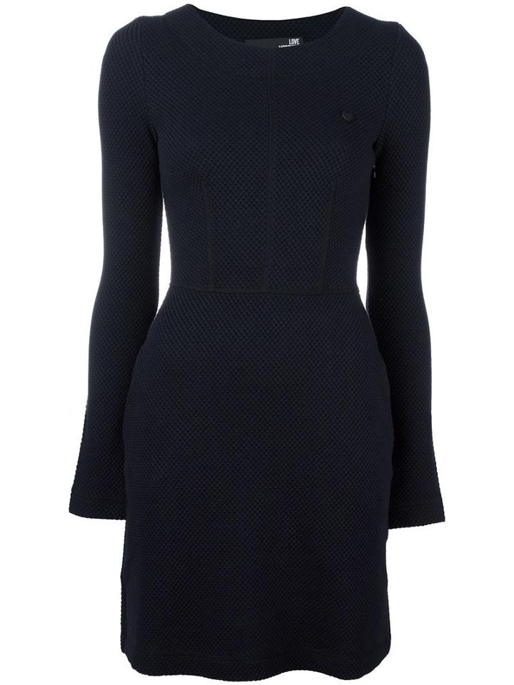 Love Moschino Fitted Dress, Women's, Size: 40, Blue, Cotton/polyester/spandex/elastane/viscose