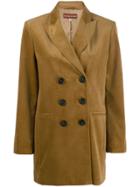 Alexa Chung Corduroy Double-breasted Jacket - Brown