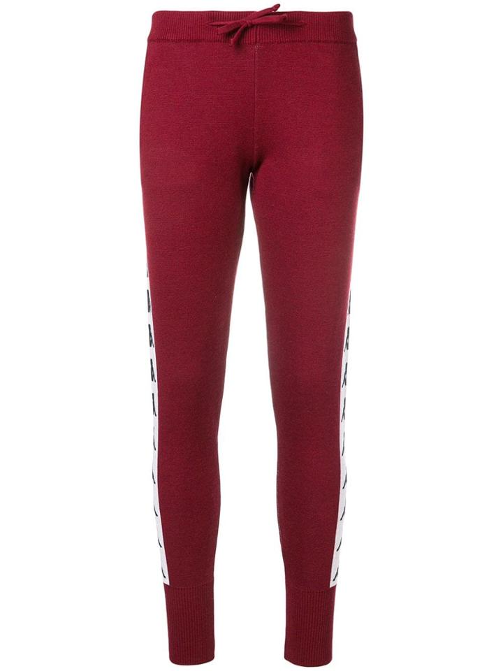 Kappa Side Panelled Track Pants - Red