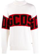Gcds Contrast Round-neck Jumper - White