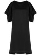 Gloria Coelho Draped Sleeves Dress - Black