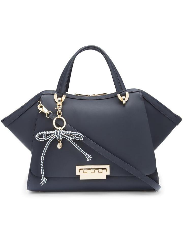 Zac Zac Posen Eartha Iconic Jumbo Double Handle, Women's, Blue, Calf Leather