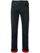 Neil Barrett Contrast Hem Jeans - Black