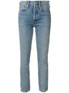 Re/done Cropped Skinny Jeans - Blue
