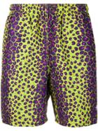Stussy Leopard-print Swim Shorts - Yellow
