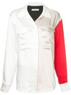 Rejina Pyo Colour Block Detail Blouse - Nude & Neutrals