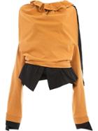 Aganovich Ruffle Neck Sweatshirt - Yellow & Orange