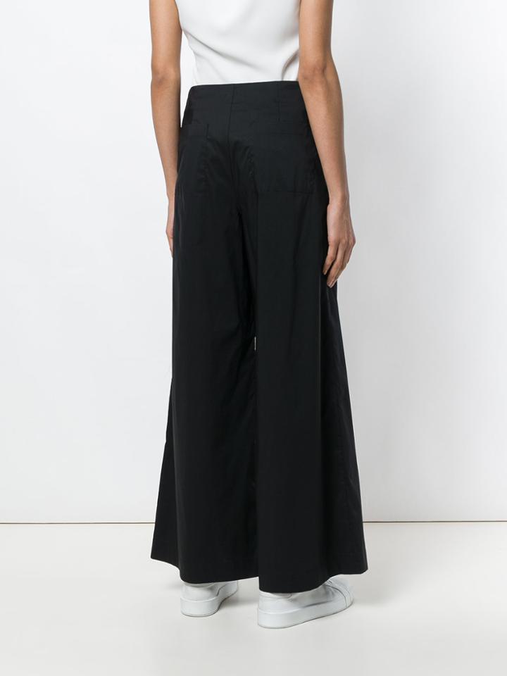 Pierantoniogaspari Pleated Wide-leg Trousers - Black