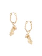Karen Walker Acorn & Leaf Mini Hoops - Gold