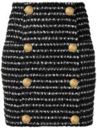 Balmain Bouclé-tweed Mini Skirt - Black