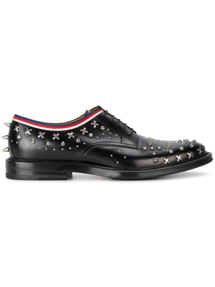 Gucci Studded Derby Shoes - Black