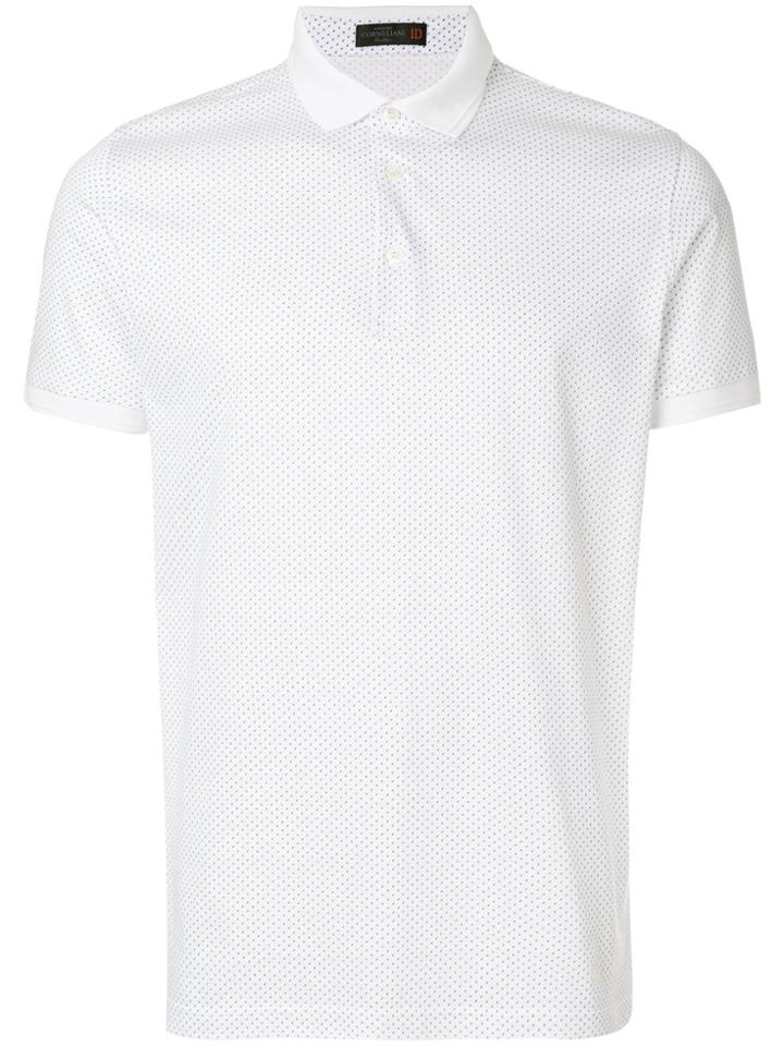 Corneliani Dotted Print Polo Shirt - White