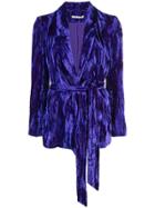 Alice+olivia Shawl Collar Wrap-around Blazer - Purple