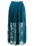 Mm6 Maison Margiela Pleated Flared Culottes - Blue