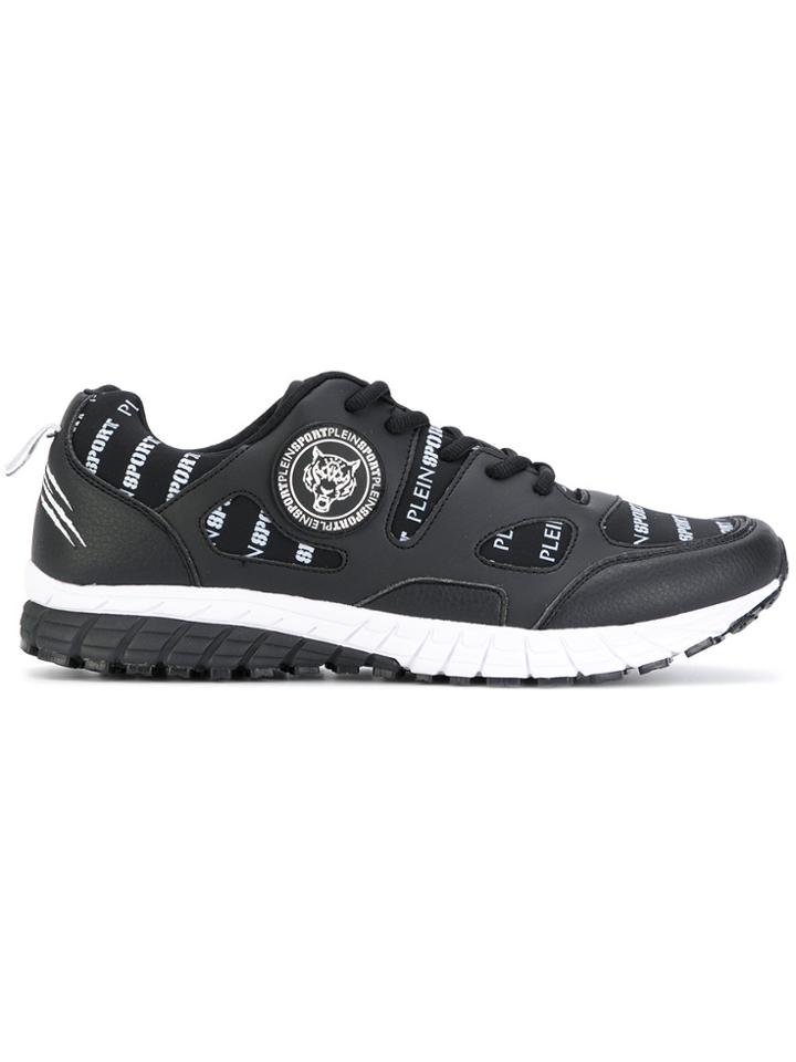 Plein Sport Logo Print Sneakers - Black