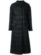 Simone Rocha Tweed Long Coat - Black