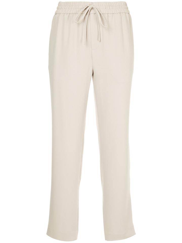 Estnation Cropped Fitted Trousers - Nude & Neutrals