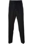 Juun.j Drawstring Fastening Trousers, Men's, Size: 48, Black, Polyester/polyurethane/rayon/wool
