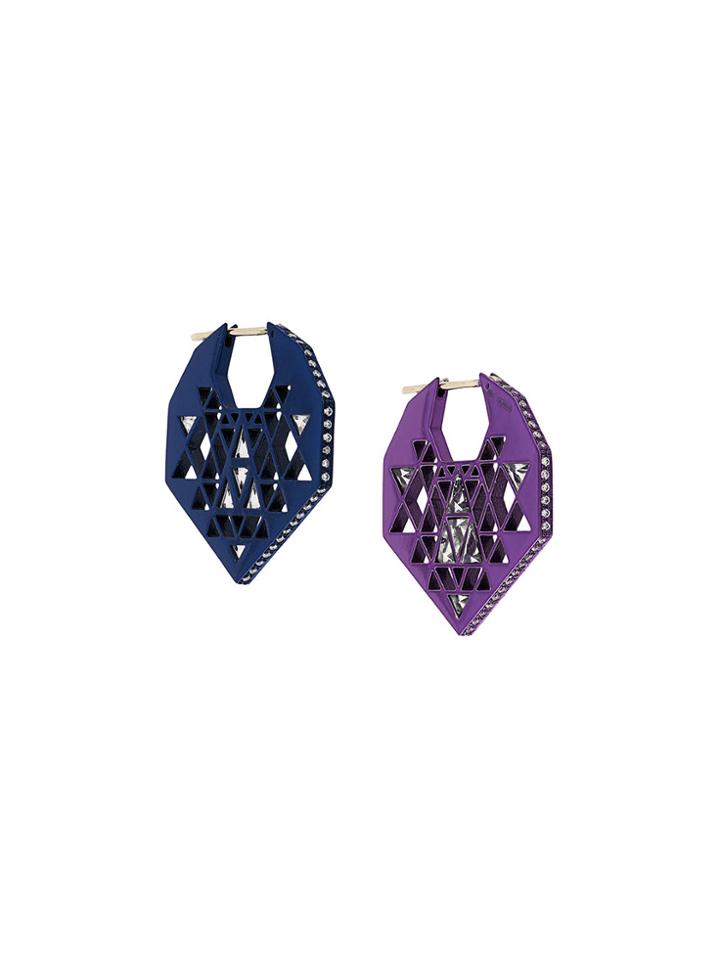 Noor Fares Chandbali Earrings - Blue
