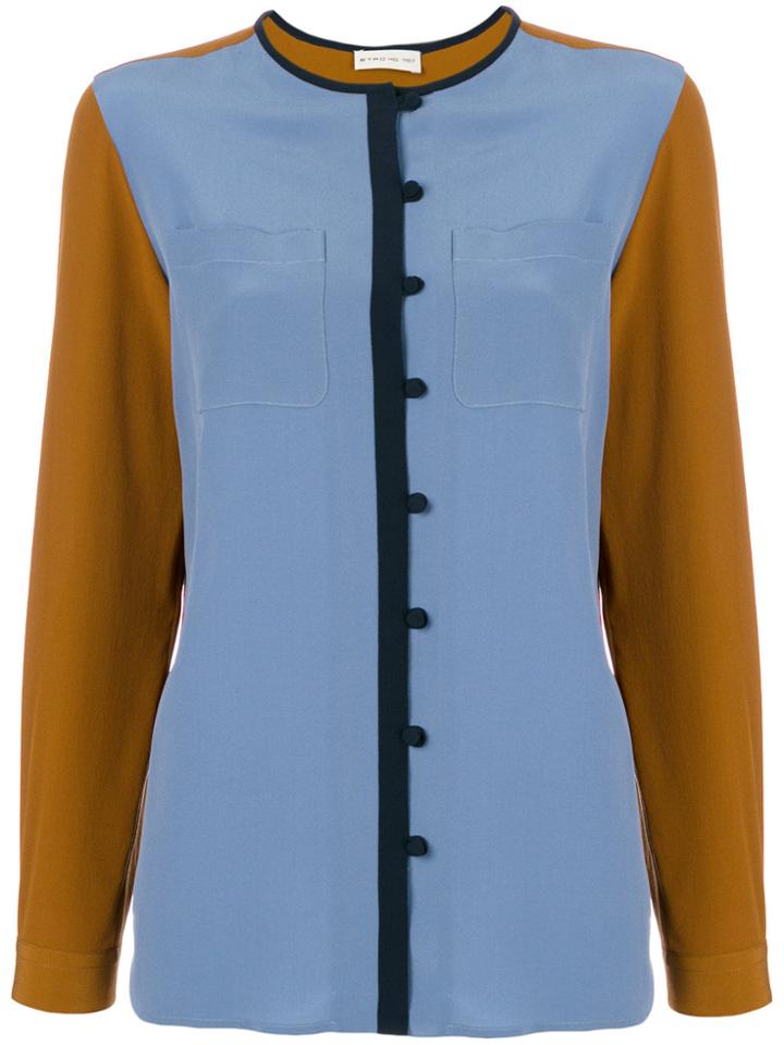 Etro Placket Buttoned Blouse - Blue