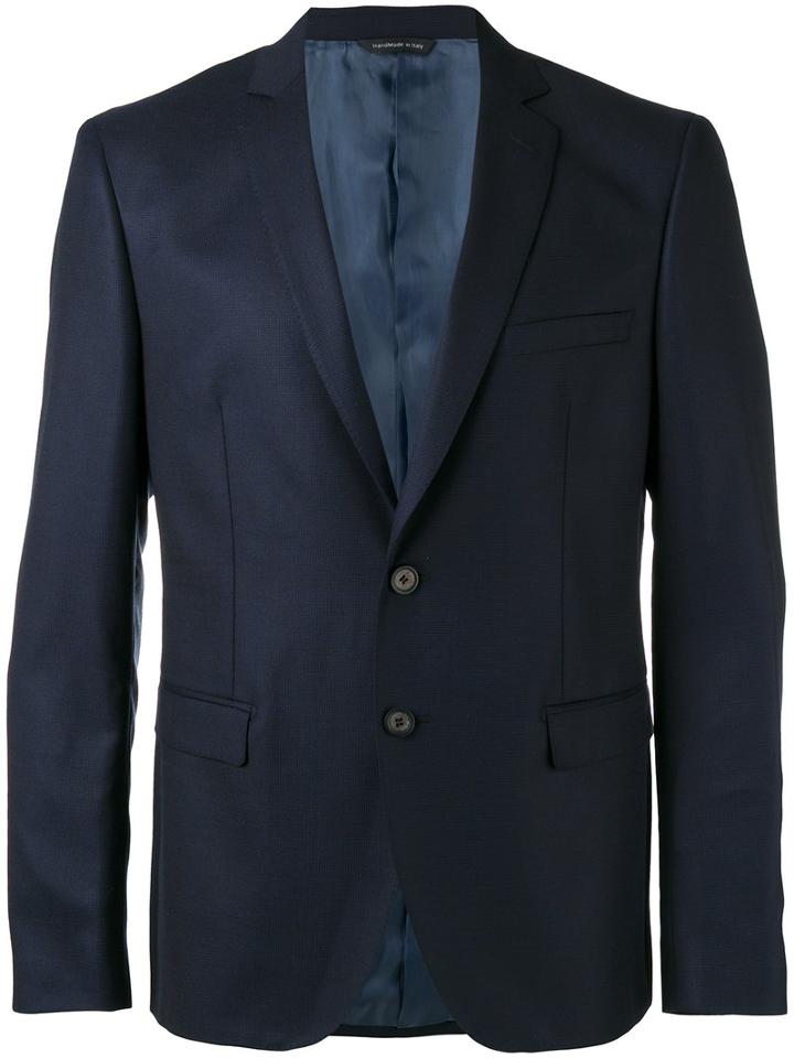 Tonello Two Button Blazer, Men's, Size: 52, Blue, Virgin Wool