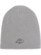 Warm-me Ribbed Knitted Beanie Hat - Grey