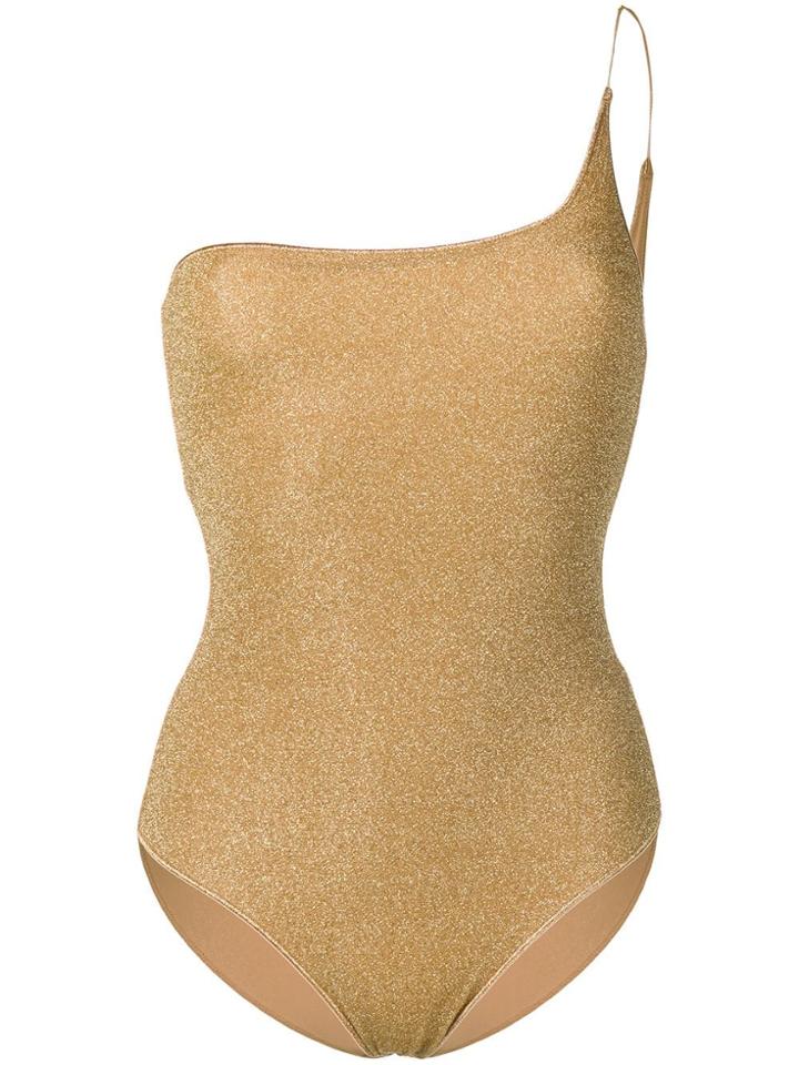 Oseree One-shoulder Maillot Swimsuit - Gold