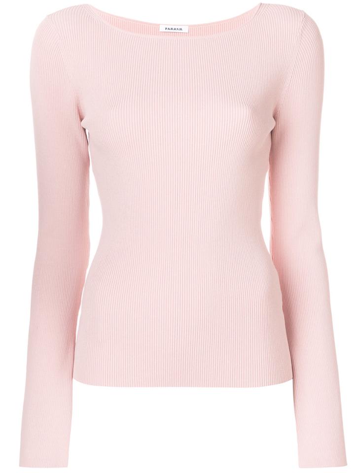 P.a.r.o.s.h. Long Sleeved Knitted Top - Pink & Purple
