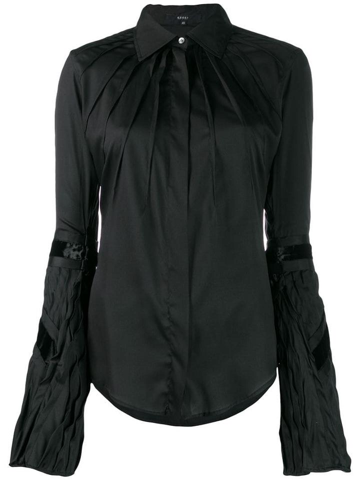 Gucci Pre-owned 2000s Pleated Detail Shirt - Black