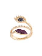 Delfina Delettrez Lip And Eye Twisted Ring, Women's, Metallic