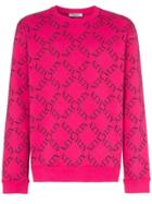 Valentino Vltn Logo Sweatshirt - Pink
