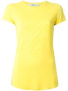 Blumarine Embellished T-shirt, Women's, Size: 46, Yellow/orange, Spandex/elastane/viscose