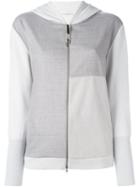 Fabiana Filippi Colour Block Zipped Hoodie, Women's, Size: 42, Nude/neutrals, Silk/suede/viscose/polybutylene Terephthalate (pbt)