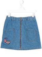 Tommy Hilfiger Junior Badge Detail Denim Skirt - Blue
