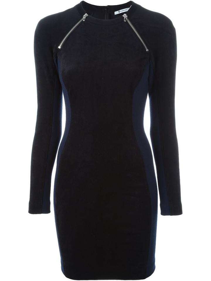 T By Alexander Wang Zip Detailing Fitted Dress