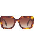 Burberry Eyewear Oversized Square Frame Sunglasses - Brown