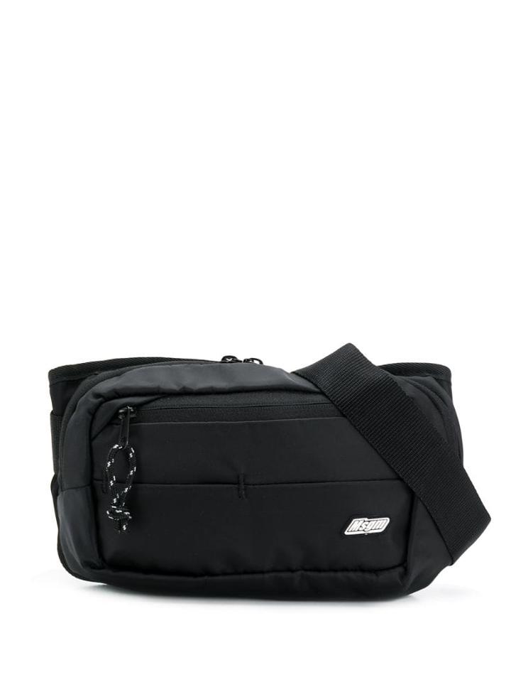 Msgm Logo Patch Belt Bag - Black