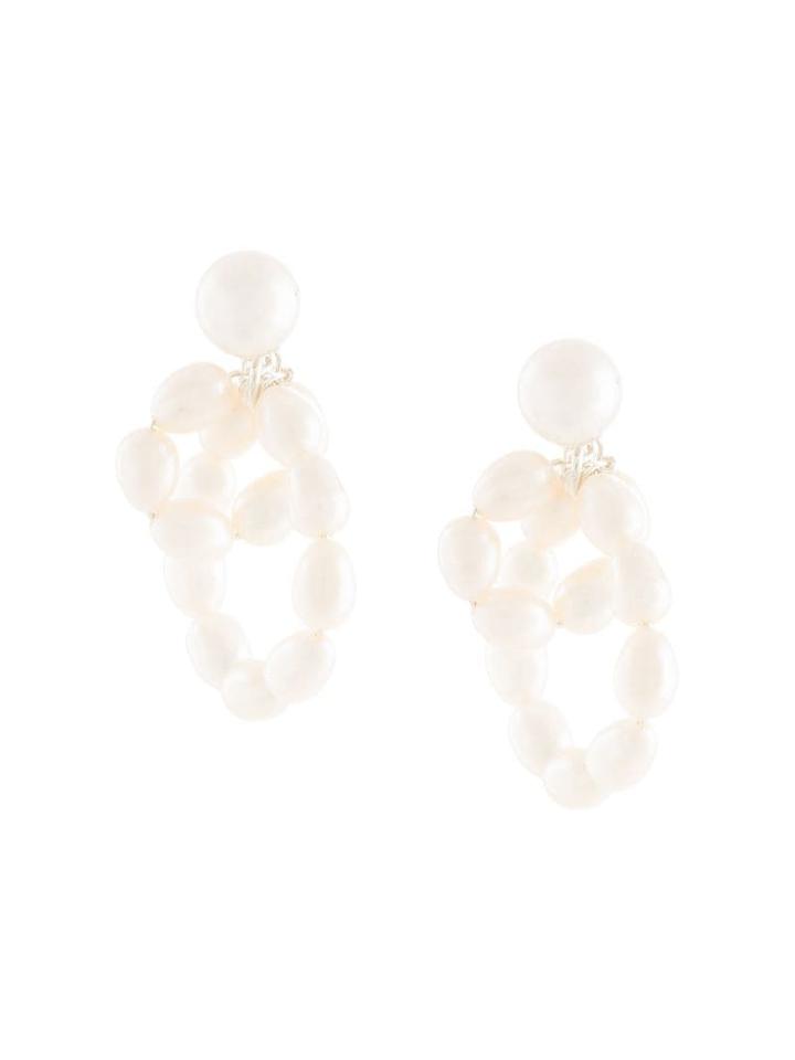 Natasha Schweitzer Mini Coco Earrings - White