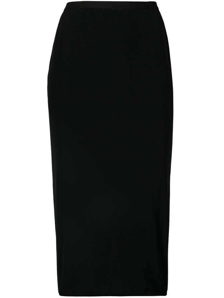 Rick Owens Fitted Midi Skirt - Black